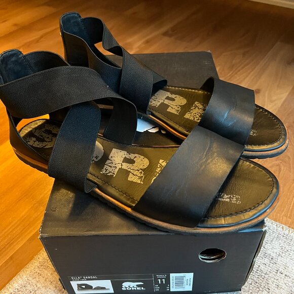 Sorel Ella Sandal – Black Size 11 - Picture 1 of 5